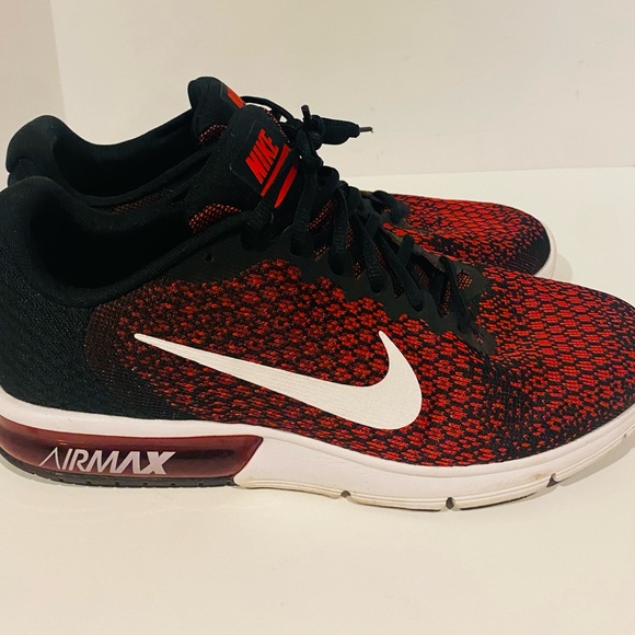 Nike Air Max Sequent 2 Men's running shoes Size 12.5 US Red/Black 852461-006 - Picture 7 of 9